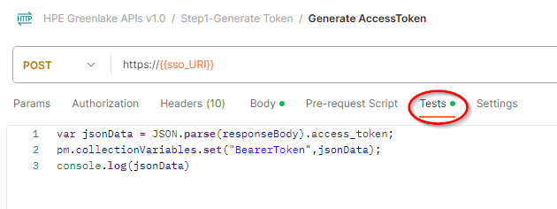 Figure 2: Defining collection variables programmatically in script