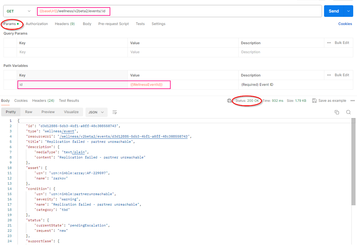 Figure 4: View information for a specific event ID Figure 4: View information for a specific event ID