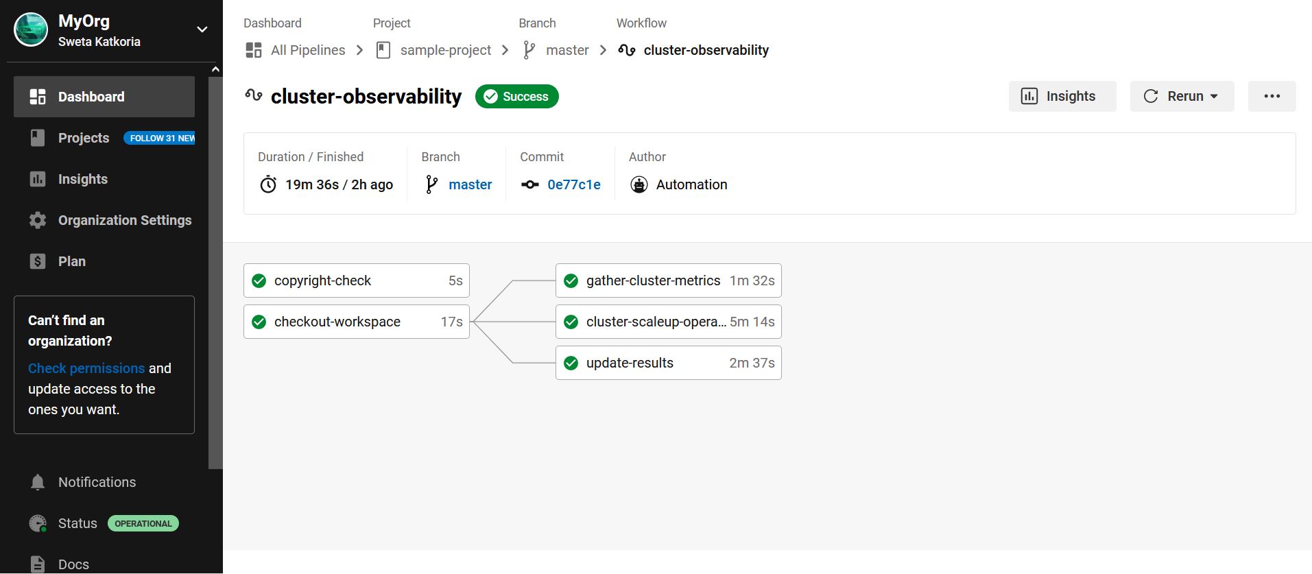 Sample CircleCI Automation pipeline Sample CircleCI Automation pipeline