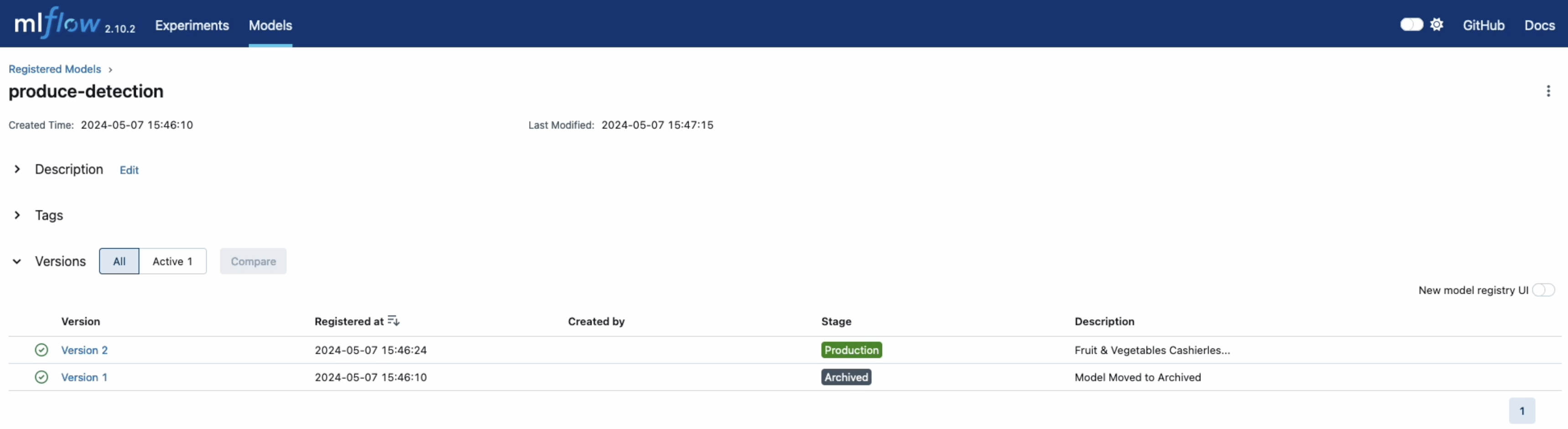 Effortless integration between MLflow and HPE Ezmeral Unified analytics reduces the complexity of managing the machine learning lifecycle. This screenshot highlights integration between MLflow and HPE Ezmeral Unified Analytics for managing model training, tracking, and version control.