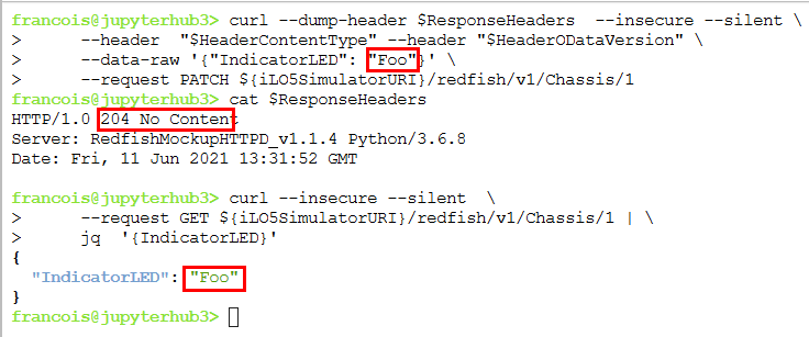 PATCH an invalid property in the DMTF Redfish Mockup Server PATCH an invalid property in the DMTF Redfish Mockup Server