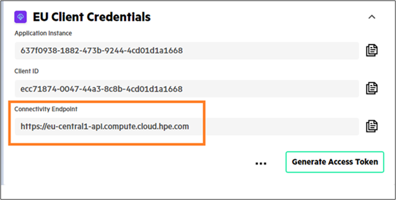 GreenLake API Endpoint