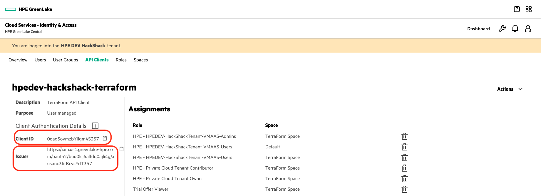 GreenLake Terraform API Client GreenLake Terraform API Client