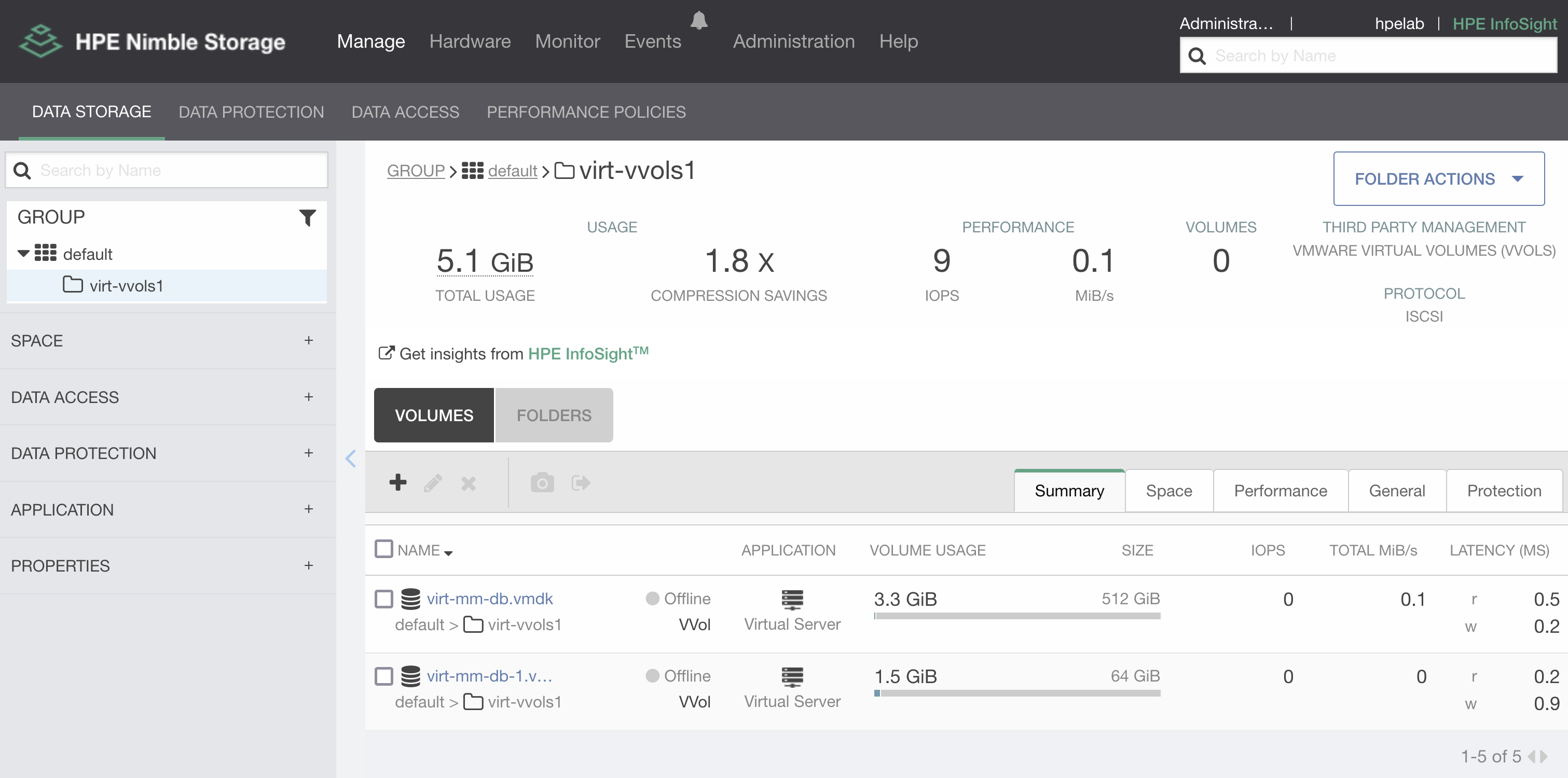 Offline HPE Storage Nimble volume Offline HPE Storage Nimble volume