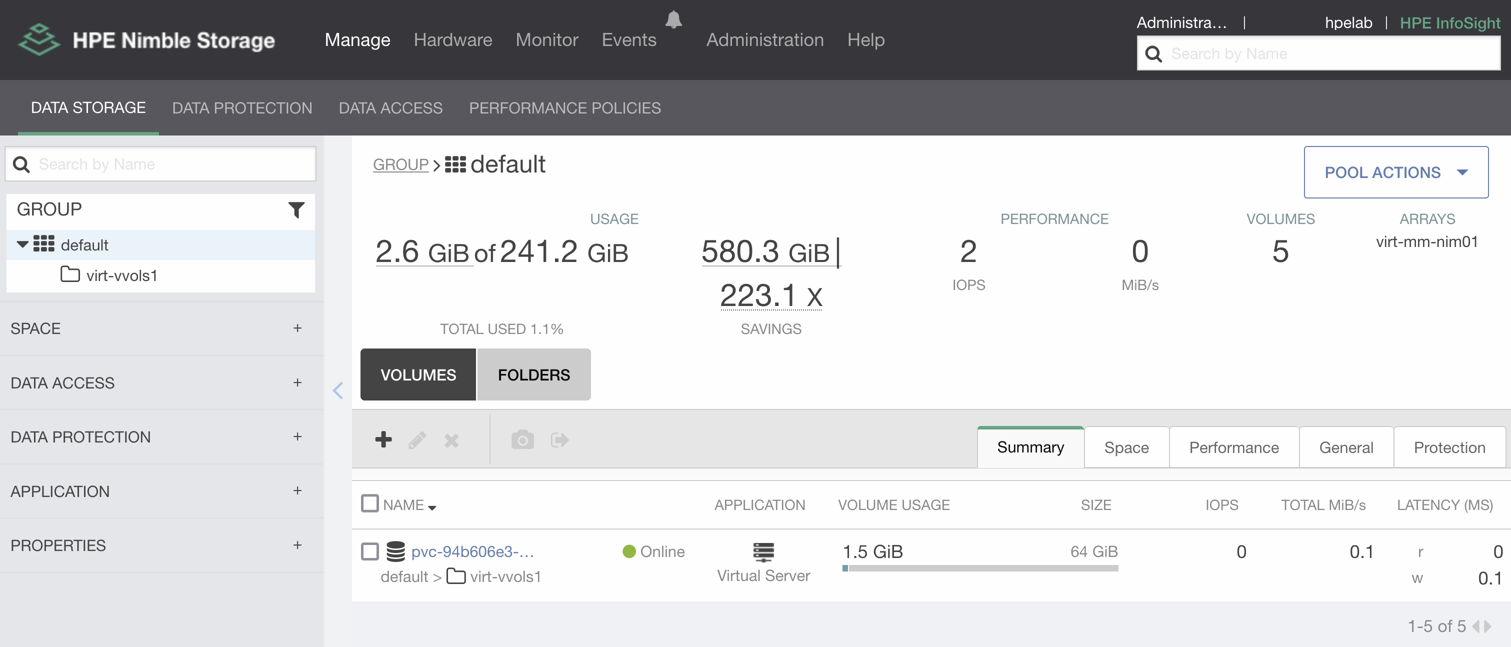 PersistentVolume hosted on HPE Nimble Storage PersistentVolume hosted on HPE Nimble Storage