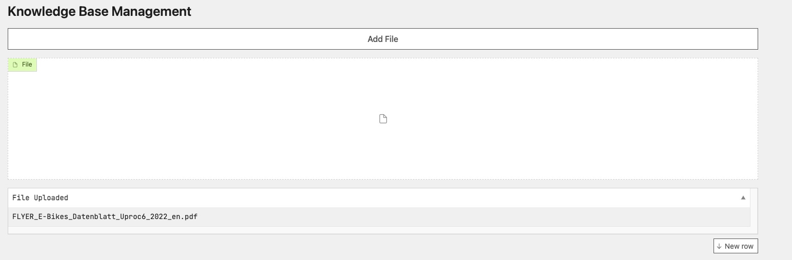 Adding a PDF in the knowledge base Adding a PDF in the knowledge base