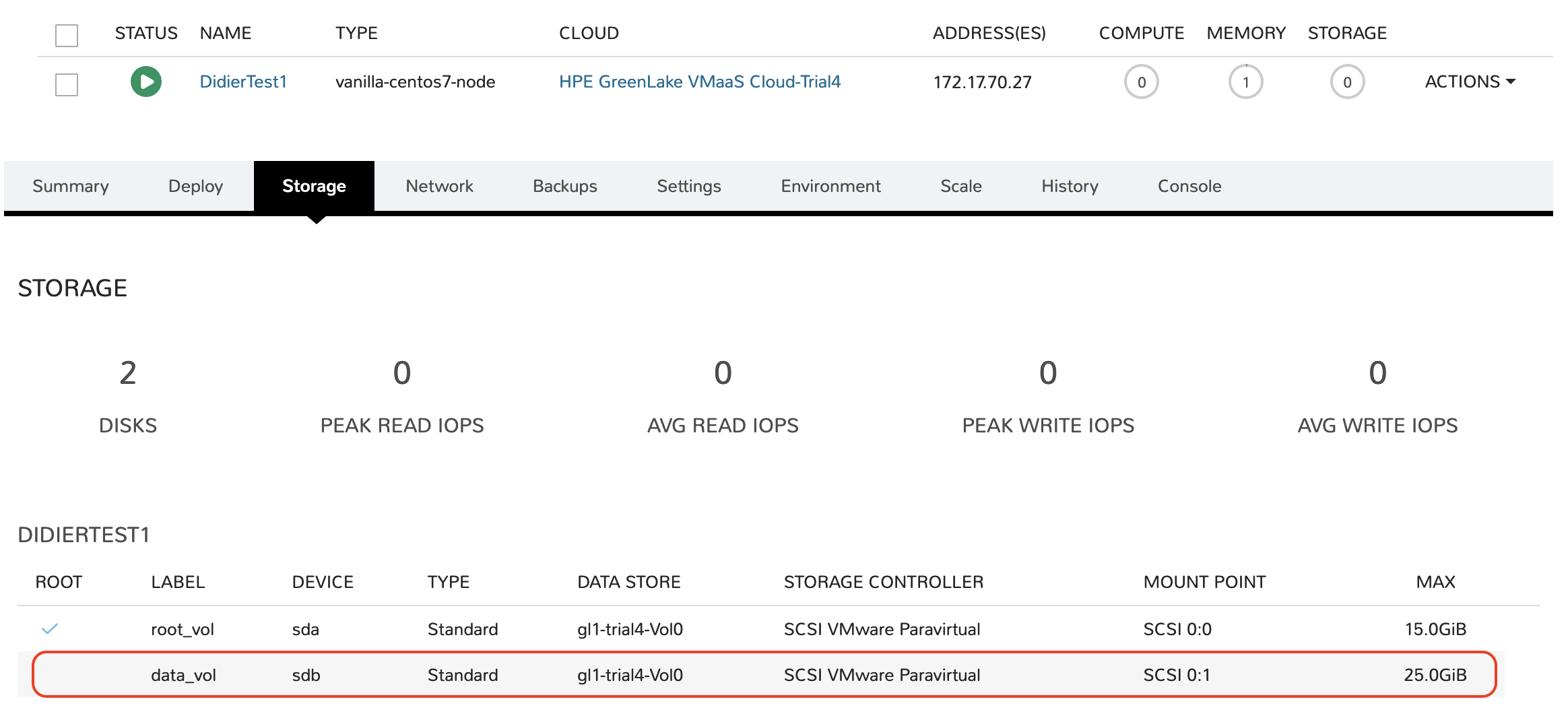 VM with two disks VM with two disks