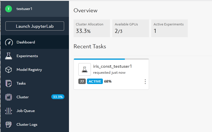 Determined WebUi Dashboard Determined WebUi Dashboard
